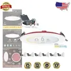 6-Inch Ultra-Thin Fire Rated LED Recessed Light - 1200 Lumens, 5 Color Options