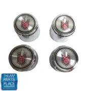 81-87 Monte Carlo Chrome Plastic Center Cap With Crest Repro Set of 4 - # 307