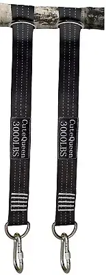 Tree Hanging Swing Straps, 3000LBS Cute Queen With Carabiners 2 peice 6.5 Feet