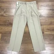 Dockers Pants Mens 36x32 Golf Performance Relaxed Fit Pleated Beige Khaki NWT