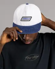 [Thrills] Thrills Men's When It Hits Your Lips 5 Panel Cap in White/Blue One Size White/Blue
