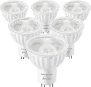 SINCELIGHT GU10 LED Light Bulb 100° Reflector, 6W, RA≈92, Cool White 6000K, Non-Dimmable, 550 Lumens Equivalent to 50W Halogen, Pack of 6