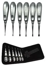 Winged elevator Set of 6 Size 1-6 mm Veterinary Dental Luxation Instruments CE