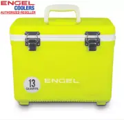 ENGEL 13QT Leak-Proof, Air Tight, Hard Sided Cooler / Lunchbox Hi-Viz Yellow