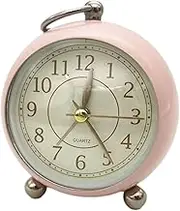 Gbtdoface Vintage Bedside Alarm Clock With Silent Night Light - Portable Bedroom Decor (B)