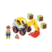 Playmobil Licensed 1.2.3 Shovel Excavator Kids Model Toy Set