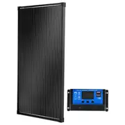 100W Solar Panel Fixed Black Frame + 10A Solar Charge Controller PWM