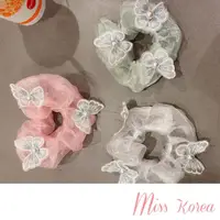 在飛比找momo購物網優惠-【MISS KOREA】蕾絲髮圈 刺繡髮圈 蝴蝶髮圈/浪漫蕾