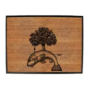 Fishing Dw Fish Island - Funny Novelty Doormat Man Cave Floor mat