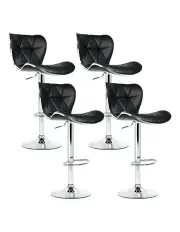 [Artiss] Bar Stools Kitchen Stool Chairs Barstools x4 in Black