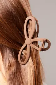 Brown Geometric Shape Claw Clip - Size ONE, Women's Hair Accessory