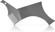 Generic Men's Grooming Accessory | Moustache Stencil | Precision Beard Shaper Beard Shaping Stencil Men's Grooming Tool Stainless Steel Beard Template Facial Hair Shaping Guide Cheek Lines Shaper