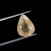 Golden Rutile Quartz 100% Natural Gemstone Faceted Cut 4 Ct. 13x10x6 mm AQ-466