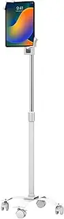 Gooseneck Floor Stand - CTA Compact Gooseneck Floor Stand for iPad 7th/ 8th/ 9th Gen 10.2”, iPad Air 4, iPad Mini 5, 12.9” iPad Pro, 11” iPad Gen 6, Surface Pro, Zebra Tablets & Other 7-13” Tablet