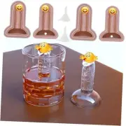 Ice Cube Mold Tray Novelty - Silicone Ices Cubes Trays 2 Pack with Lid BPA