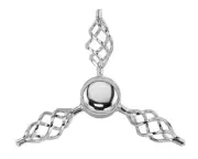 NEW! UNIVERAL GENUINE VINTAGE LOWRIDER CAGE TWISTED KNOCK-OFF T/LESS IN CHROME.