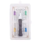Punching Needle Set, Handle Embroidery Pen with 4 Needle Head 2 Threader