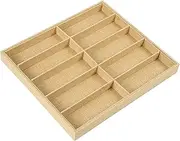 Generic 10 Grid Glasses Display Storage Box, Wooden Sunglasses Organizer Case, Prescription Glasses Storage Case, linen, as described