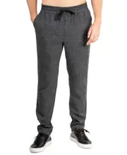 Natori Men's Plaid Drawstring Pajama Bottoms Black Size Large
