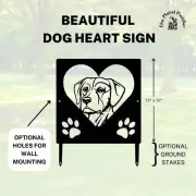 Labrador #2 Name Sign or Heart Memorial Wall or Yard Plaque