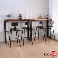 在飛比找momo購物網優惠-【LOGIS】美式實木高腳桌(實木桌 高腳桌 工業風吧檯桌 