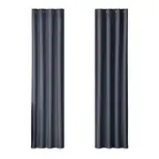 Artiss 2X Blockout Curtains Eyelet 140x230cm Charcoal