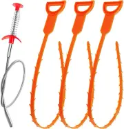 Forliver Snake Drain Hair Drain Clog Remover Cleaning Tool Pipe Snake Shower Dra