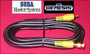 12Ft GOLD HQ Cable & RF Coax TV Adapter for Sega Master System & Sega Genesis 1