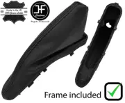 BLACK STITCH LEATHER HANDBRAKE BOOT + PLASTIC FRAME FOR BMW MINI R50 R53 01-06 (for: Mini)