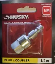Husky 1/4" x 3/8" NPT I/M Plug Coupler 1-Pack
