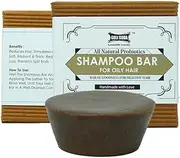 GOLI SODA All Natural Probiotics Shampoo Bar for Oily Hair (Pack Of 2)