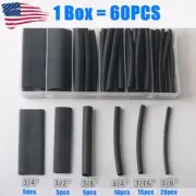60X (L:3.5") Black 3:1 Dual Wall Adhesive Glue Lined Tubes Heat Shrink Tubing