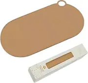 BebeBiu Silicone Placemat for Kids Toddlers Baby, Non-Slip Kids Placemats for Dining Table, Wipeable Stain Resistant Baby Food Eating Mat Hanging for Storage, Dishwasher Safe (Carame)
