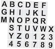 jojofuny 36Pcs Reusable Alphabet and Number Stencils for Creative Painting Templates for Drawing Craft Projects and Sign Decoration Easy to Clean Design
