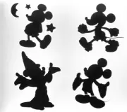 7x4 Inch Sturdy & Reusable Plastic Mickey Mouse Stencil