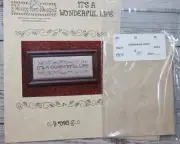 IT'S A WONDERFUL LIFE cross stitch leaflet plus LINEN Waxing Moon Designs