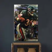 Walter Payton Poster, Chicago Bears, Football Made Posters, Canvas Print, Canvas
