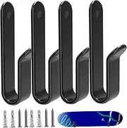Snowboard Wall Mount Ski Wall Mount 4PCS Horizontal Snowboard Rack Heavy Duty Skateboard Hanger Space-Saving Indoor Snowboard Accessories for Room, Garage