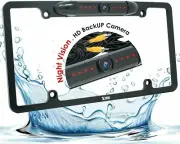 XtremeVision License Plate Frame Rear View Reverse Backup Camera Kit Night Vis