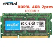 CRUCIAL DDR3 1600MHz 8GB 2x 4GB PC3-12800 Laptop SODIMM Memory PC3L DDR3L-