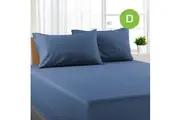 Double Size Ocean Color Poly Cotton Fitted Sheet + Pillowcase