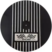 Big Block Chevy 502 Flag Logo - 13" Round Air Cleaner Kit - Black - Ansen USA