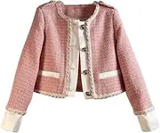 [Generic] Women's Classic Tweed Woolen Office Ladies Suit Coat Outerwear Casual Female Tops