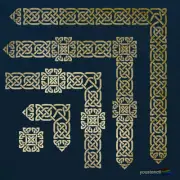 Celtic Knot Border Stencil Set. For walls, Furniture and art: ST89