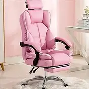 Computer Chair Computer Chair Home Comfortable Live Chair Sedentary Seat Girls High Back Gaming Chair Student Chair (Color : Pink, Size : One Size)