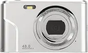 Pocket Camera Eye Protection Display 1080P Video Output 48MP US Plug 100-240V Portable Digital Camera Stylish for Adults (Space Silver)