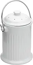 Fox Run 74941 Compost Bin, White Ceramic