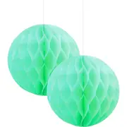 Mint Green Honeycomb Balls 15cm (Pack of 2)