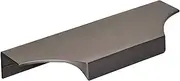 [Amerock] Cabinet Edge Pull | Black Chrome | 4-9/16 inch (116 mm) Center to Center | Extent | 1 Pack | Drawer Pull | Drawer Handle | Cabinet Hardware