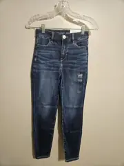 American Eagle Next Level stretch Curvy Hi-Rise Jegging Blue Size 000 Xshort